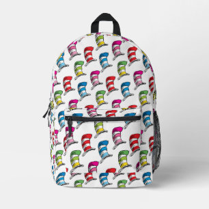 Sac À Dos Imprimé Motif Chapeau Coloré du Chat au Chapeau