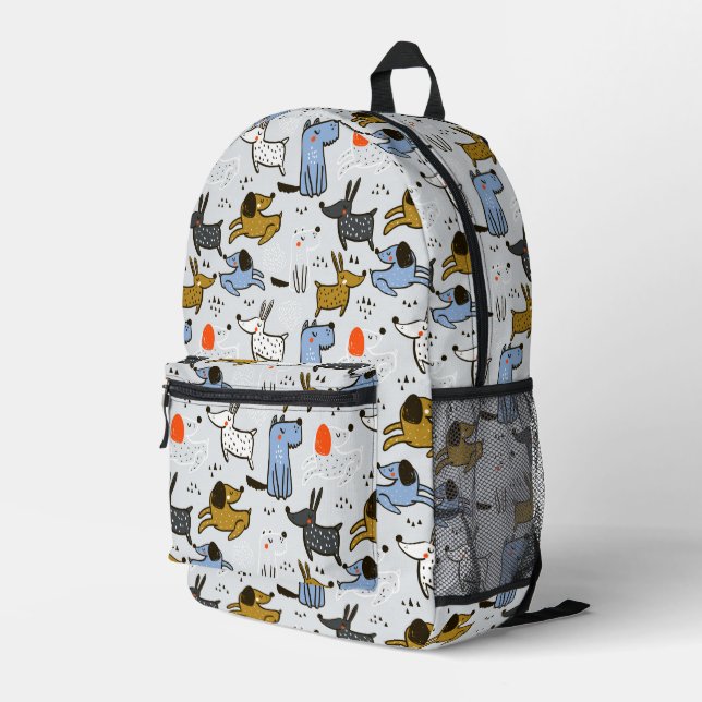 Sac À Dos Imprimé Motif chien mignon Doodle (Coin arrière droit)