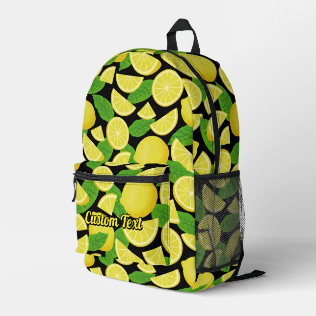 Sac À Dos Imprimé Motif citron (Coin arrière droit)