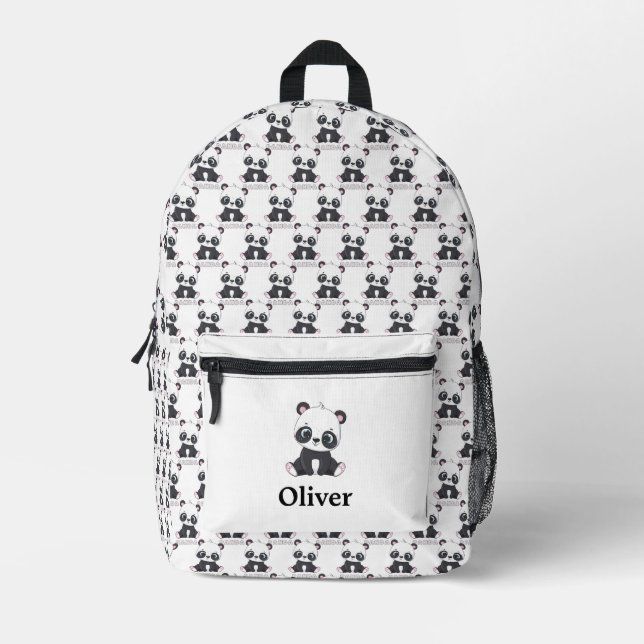 Sac À Dos Imprimé Motif Cute Panda personnalisé (Recto)