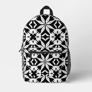 Sac À Dos Imprimé Motif Damas noir et blanc