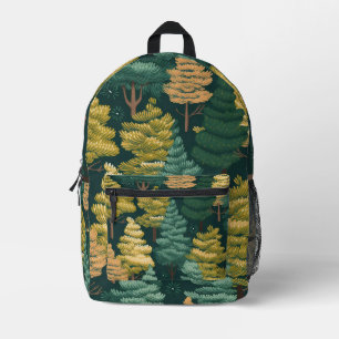 Sac À Dos Imprimé Motif d'arbre de pin à carreaux
