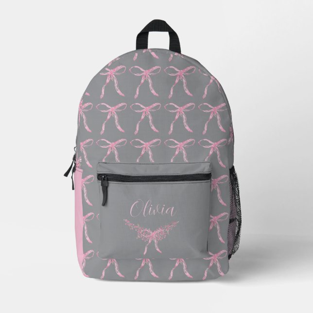 Sac À Dos Imprimé Motif d'arc rose aquarelle (Recto)