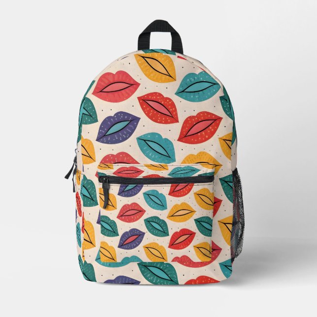 Sac À Dos Imprimé motif de baiser (Recto)