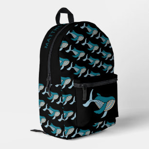 Sac À Dos Imprimé Motif de baleine bleue
