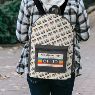 Sac À Dos Imprimé Motif de bande de la cassette vintage Retro le plu
