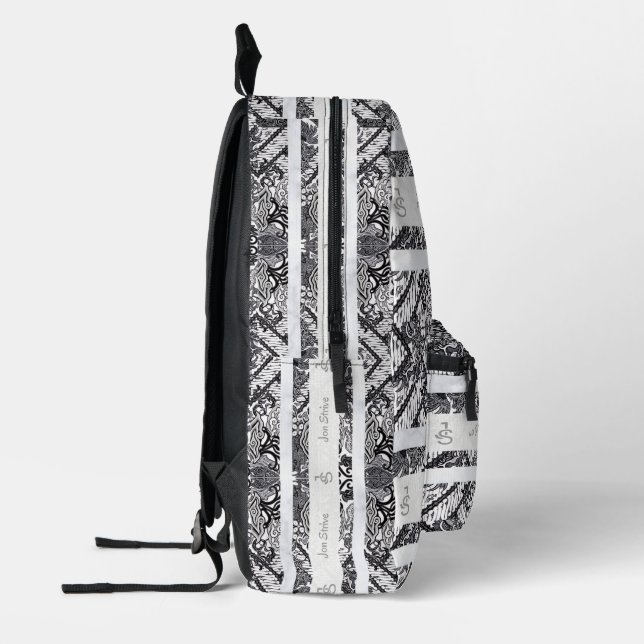 Sac À Dos Imprimé Motif de BATIK moderne (Gauche)