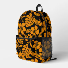 MOTIF DE BIKINI ROSE EN NOIR/ORANGE