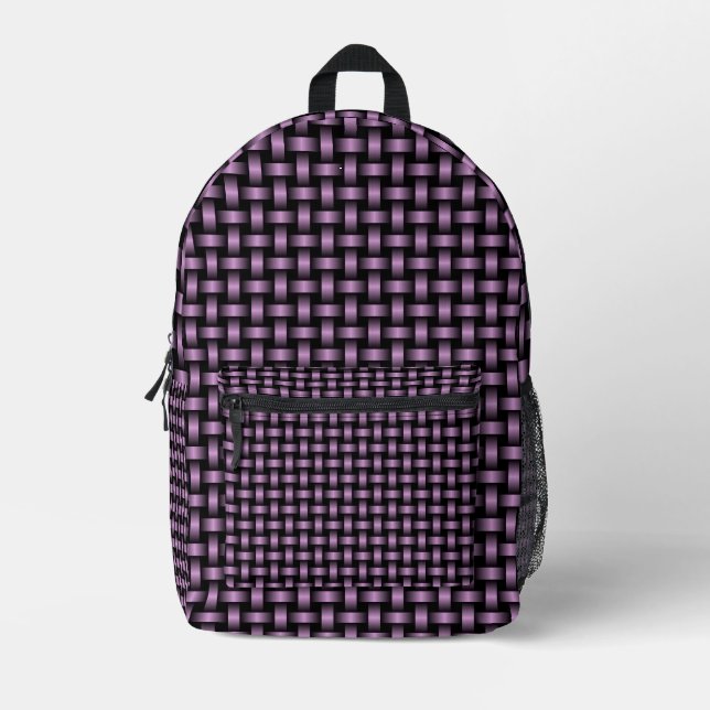Sac À Dos Imprimé Motif de brasage noir violet (Recto)