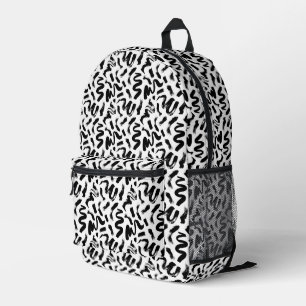 Sac À Dos Imprimé Motif de brosse à pinceau noir