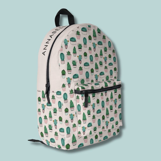 Sac À Dos Imprimé Motif de cactus succulent (Cacti pattern backpack)