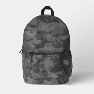 Sac À Dos Imprimé Motif de camouflage gris