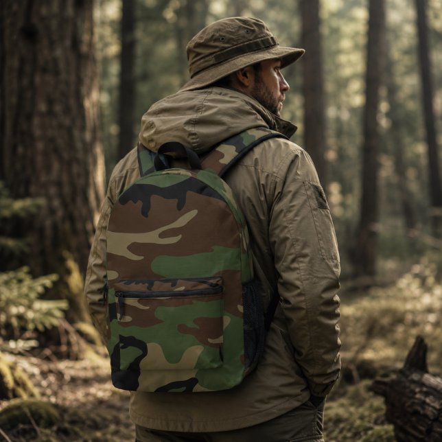 Sac À Dos Imprimé Motif de camouflage militaire de la forêt (Créateur téléchargé)