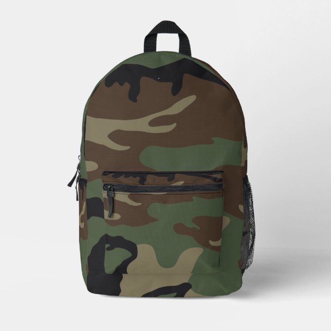 Sac À Dos Imprimé Motif de camouflage militaire de la forêt (Recto)