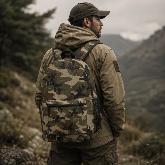 Sac À Dos Imprimé Motif de camouflage militaire rétro (Créateur téléchargé)
