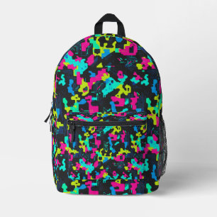 Sac À Dos Imprimé Motif de camouflage néon