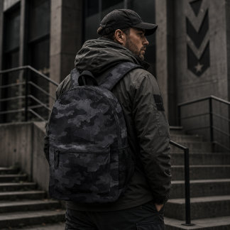 Sac À Dos Imprimé Motif de camouflage tactique Midnight Shadow