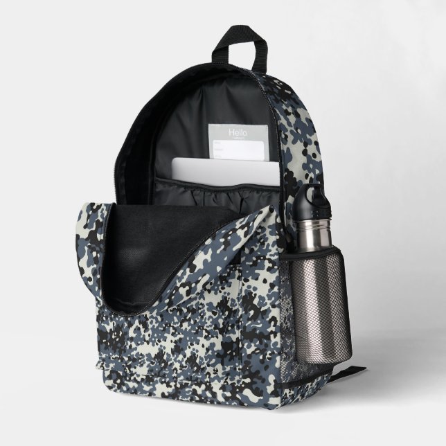 Sac À Dos Imprimé Motif de camouflage urbain numérique (Coin arrière droit (ouvert))