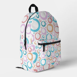 Sac À Dos Imprimé Motif de cercles pastel esthétiques Bulle abstrait