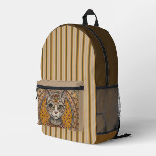 Sac À Dos Imprimé Motif de chat et motif vintage antique