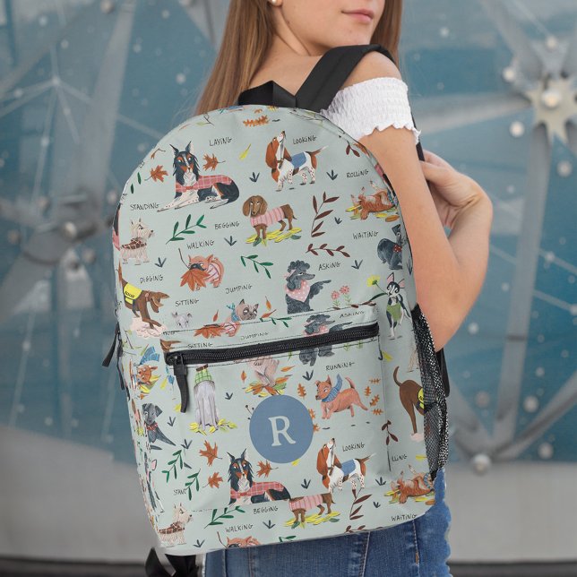 Sac À Dos Imprimé Motif de chien de compagnie mignon (Cute Little Puppy Dog Pet Pattern Printed Backpack)