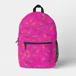 Sac À Dos Imprimé MOTIF de clips papier CUT sur rose