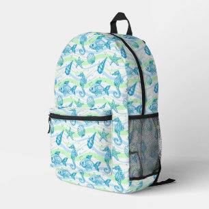 Sac À Dos Imprimé Motif de croquis marine