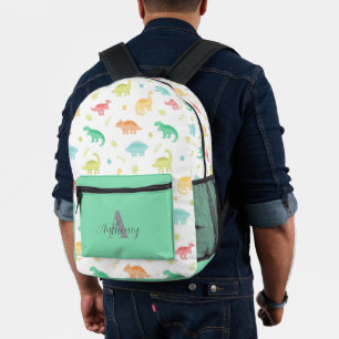Sac À Dos Imprimé Motif de dinosaure mignon Monogramme Nom