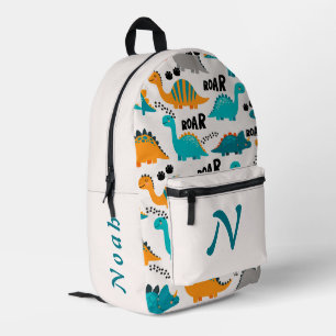 Sac À Dos Imprimé Motif de dinosaure mignon Monogramme personnalisé