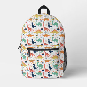 Sac À Dos Imprimé Motif de dinosaures préhistoriques colorés