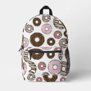 Sac À Dos Imprimé Motif De Donuts, Donuts Roses, Donuts Brown