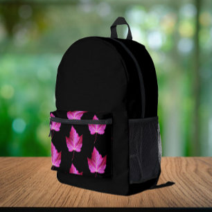 Sac À Dos Imprimé Motif de feuille d'érable rouge d'automne sur fond