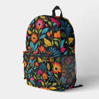 Sac À Dos Imprimé Motif de fleurs colorées
