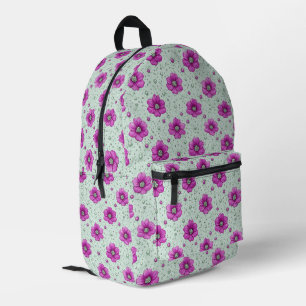 Sac À Dos Imprimé Motif de fleurs roses avec gouttelettes