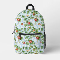 Motif de fraise et feuille de charme - Vintage
