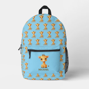 Sac À Dos Imprimé Motif de Giraffe Cute Personnalisé