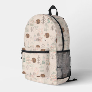 Sac À Dos Imprimé Motif de hérisson de bois mignon