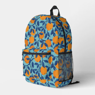 Sac À Dos Imprimé Motif de la branche orange bleue