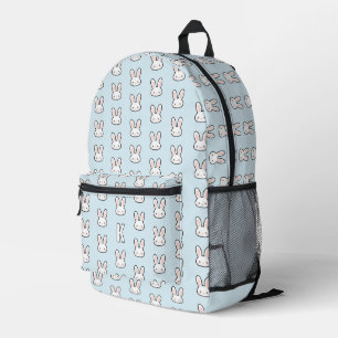 Sac À Dos Imprimé Motif de lapin visage de lapin mignon monogrammé