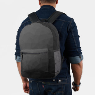 Sac À Dos Imprimé Motif de maillage géométrique gris foncé