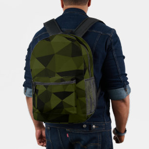 Sac À Dos Imprimé Motif de maillage géométrique noir foncé de l'armé