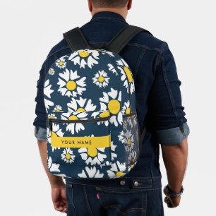 Sac À Dos Imprimé Motif de marguerite, marguerites blanches, Votre n