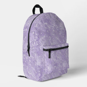 Sac À Dos Imprimé Motif de moire en soie marbrée en lilas lavande do