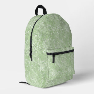 Sac À Dos Imprimé Motif de moire en soie marbrée vert citron clair