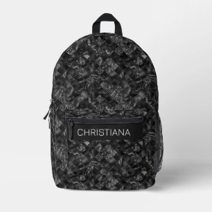 Sac À Dos Imprimé Motif de Parties scintillant noir moderne et perso