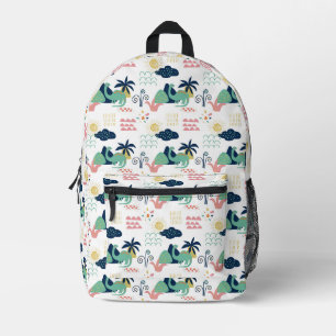 Sac À Dos Imprimé Motif de paysage de dinosaures fantaisiste