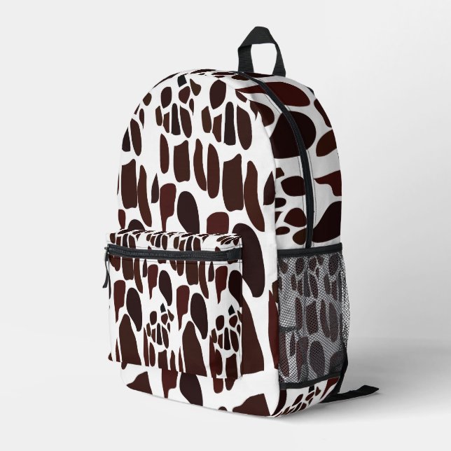 Sac À Dos Imprimé Motif de peau de girafe (Coin arrière droit)