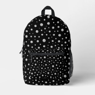 Sac À Dos Imprimé Motif de perle sur fond noir