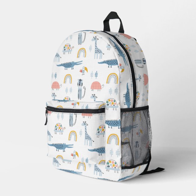 Sac À Dos Imprimé Motif de plaisir animal Doodle (Coin arrière droit)