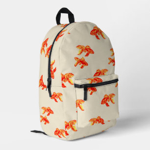 Sac À Dos Imprimé Motif de poisson rouge (rouge et jaune)
